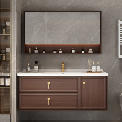 Chinese-style luxury retro bathroom Vanity