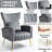 Upholstered Velvet Armchair-1485264353
