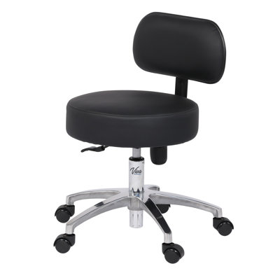 Adjustable Height Ergonomic Swivel Industrial Work Office Stool with Backrest