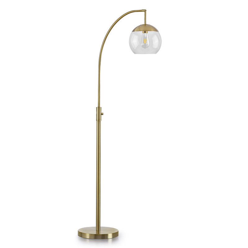 Eilleen 68'' Arched Floor Lamp, Dark Bronze, Clear