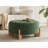 32" Round Tufted Ottoman with Solid Wood Legs-1090407911