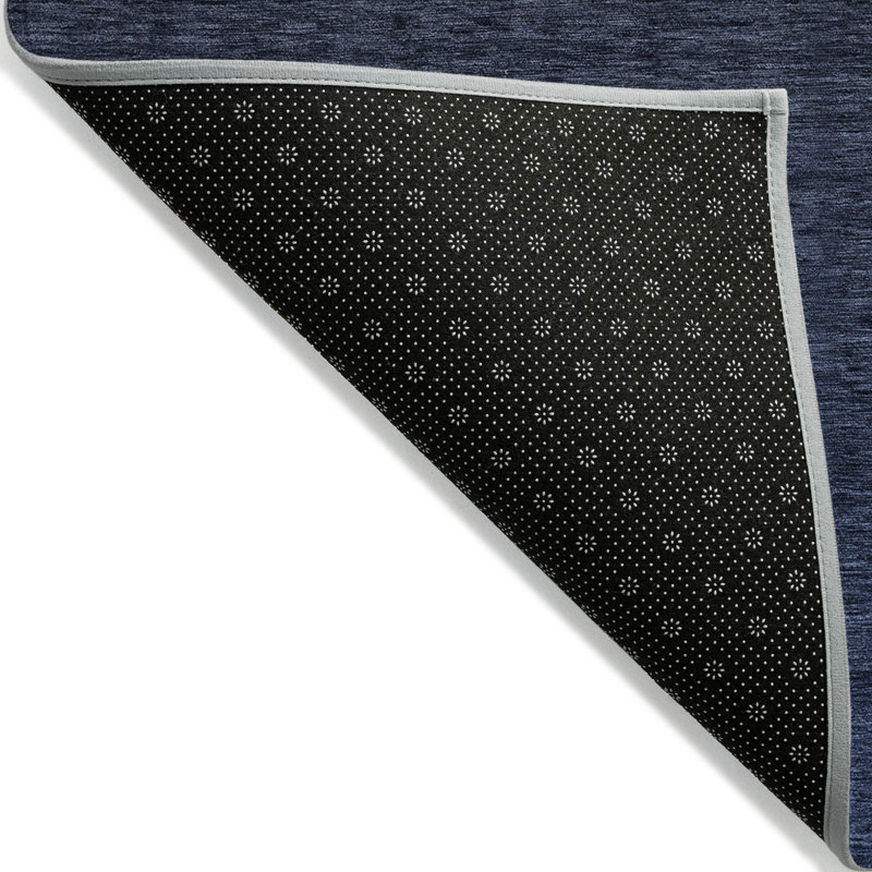 Tapis extérieur lavable abstrait bleu marine et gris anthracite 5 pi x 8 pi