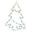 Décoration de sapin de Noël 15 "vert et jaune