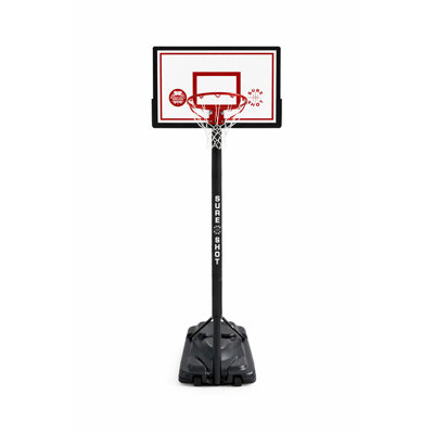 Sure Shot Game Telescopic Portable Basketball Hoop and Ball Set with White Backboard - BE Approved