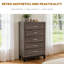 Commode de rangement à 5 tiroirs - Commode pratique