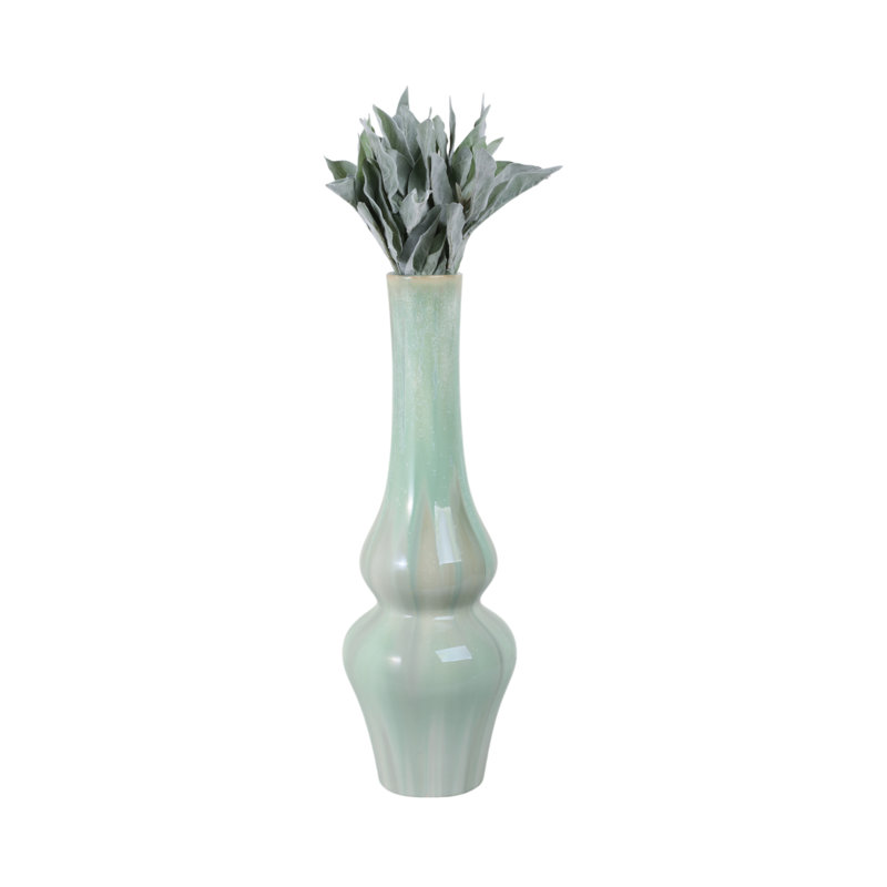 Handmade Stoneware Table Vase, Overall Height-  24"