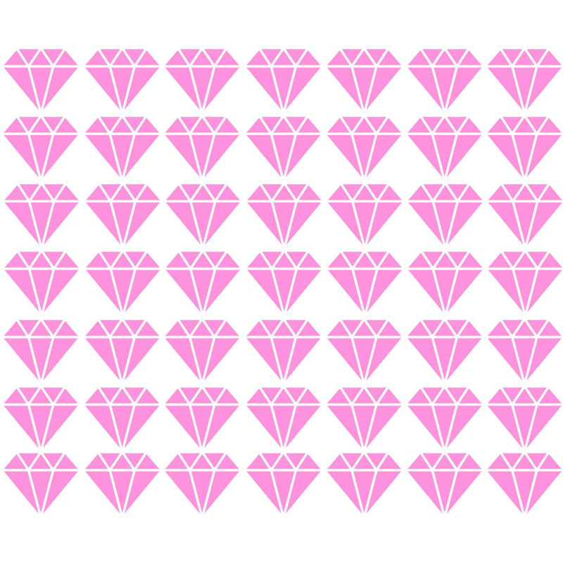 Décalcomanie murale Diamond, Rose
