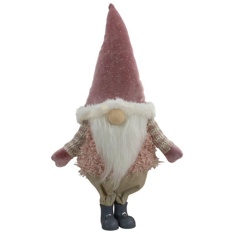 Figurine de Noël gnome 16 "mauve avec lumières DEL