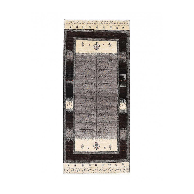 Fine Hand Knotted Persian Gabbeh Runner 3' X 7'2''