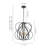 Flickerz 4-Light Lantern Candle Style Globe Geometric Black Chandelier With Wrought Iron