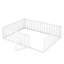Structure de lit pour grand lit en bois avec clôture et porte-117067622-117067624