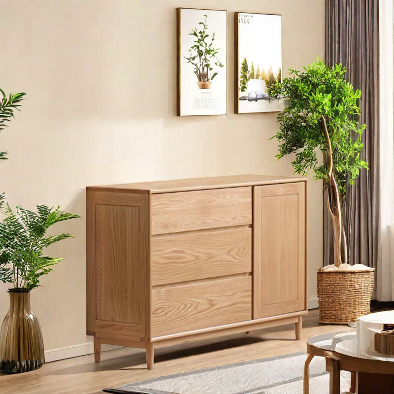 Practical Modern Simple Accent Cabinet 50.4'' Solid Wood Sideboard