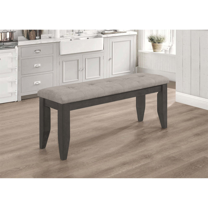 Banc de salle à manger rembourré gris foncé Erskin