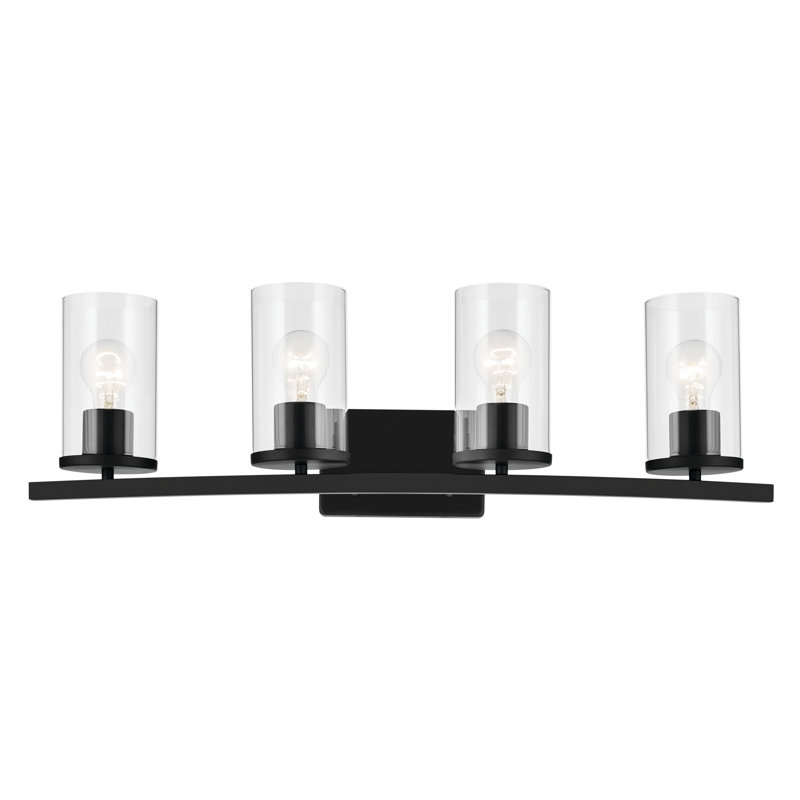 31.25" 4-Light Vanity Light, Satin Black