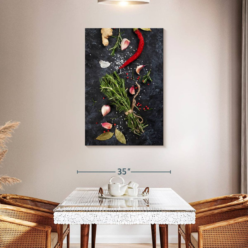 Yarlin Fresh Herbs Plating, 45" H x 30" W