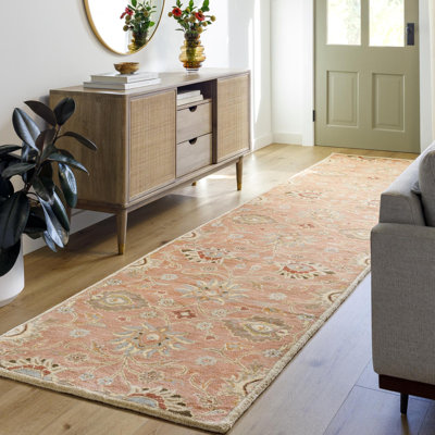 Tapis orange en laine touffeté à la main Arden