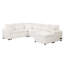 Divan-lit modulaire avec canapé-lit de rangement de 112,2 po avec repose-pieds, trois coussins et dispositifs de chargement pour le salon-1412293063
