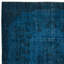 Tapis turc moderne fait à la main 5,6 x 9,4 pi surteint en bleu foncé