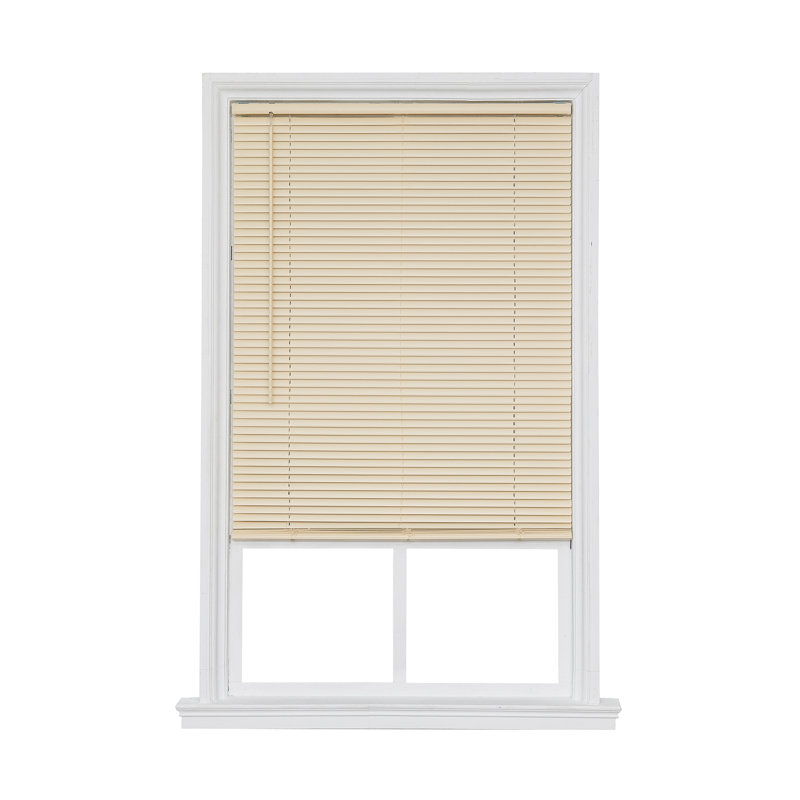 Ivory Cordless Vinyl Room Darkening Mini Blinds 20" x 64"