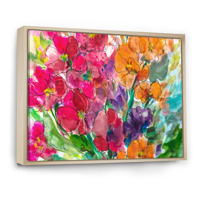 «Bright Vibrant Blossoming Spring Flowers», reproduction sur toile flottante, H 8 po x l 12 po x P 1 po