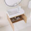 Meuble-lavabo simple 24 po avec plateau intégré en résine blanche 24 po-2064373449-2064373447