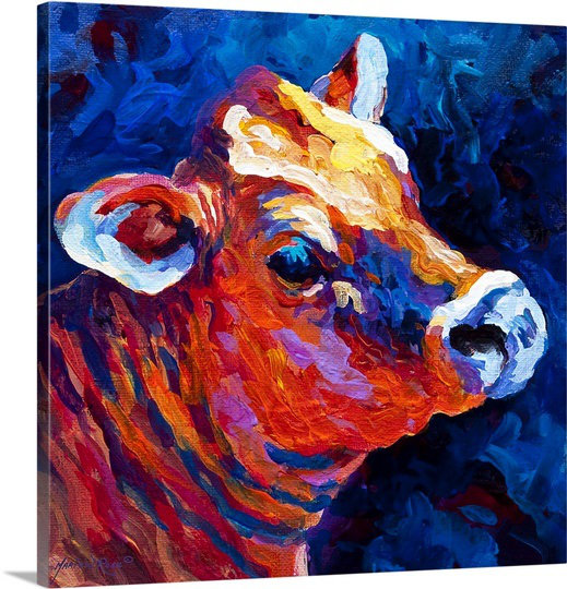 «Jersey Girl» par Anke, reproduction d'art sur toile tendue, H 24 po x l 24 po x P 1,5 po