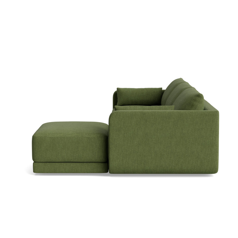 Eva Sofa With Chaise (116"), Performance Weave - Basil