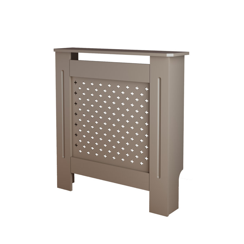 Couvercle de radiateur en panneau de fibres à densité moyenne, armoire chauffante décorative à panneau perforé avec tablette supérieure, housse de chauffage pour la maison facile à assembler