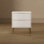 Table de chevet blanche moderne à 2 tiroirs 20 po Avira