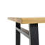 Roro Oak Solid Wood Top Metal Base Dining Table-95733275-95733255