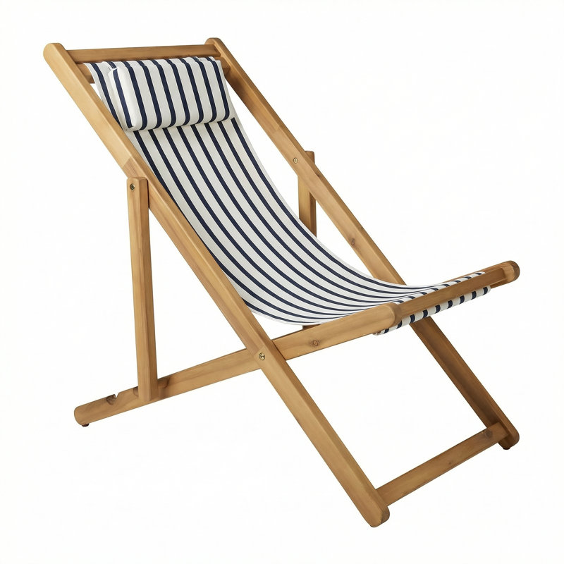Sunbrella Outdoor Stripe Sling Chair, Sunbrella - Lido Indigo