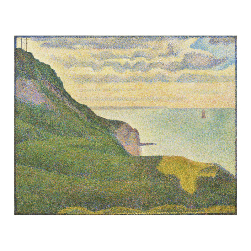 «Seascape at Port-en-Bessin Normandy» par Georges Seurat - Estampe numérique, H 22 po x l 28 po