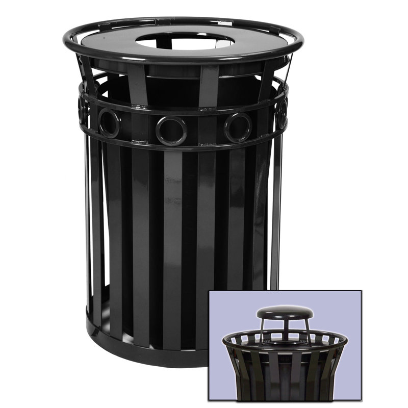 Poubelle 36 gallons receptacle Oakley, Noir