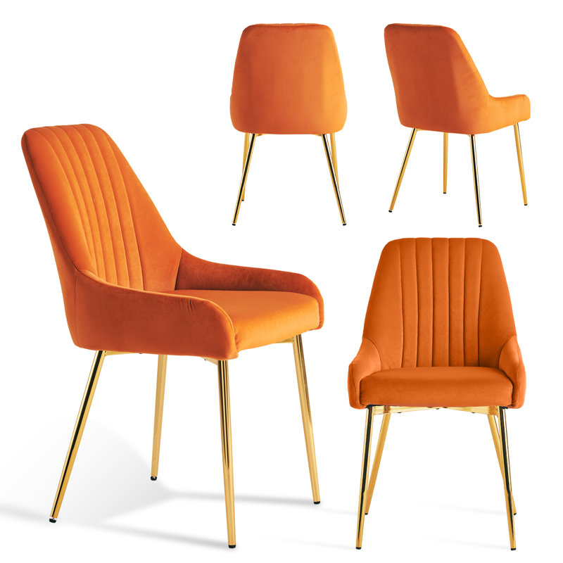 Chaise de salle à manger Maulsby, Orange, 4