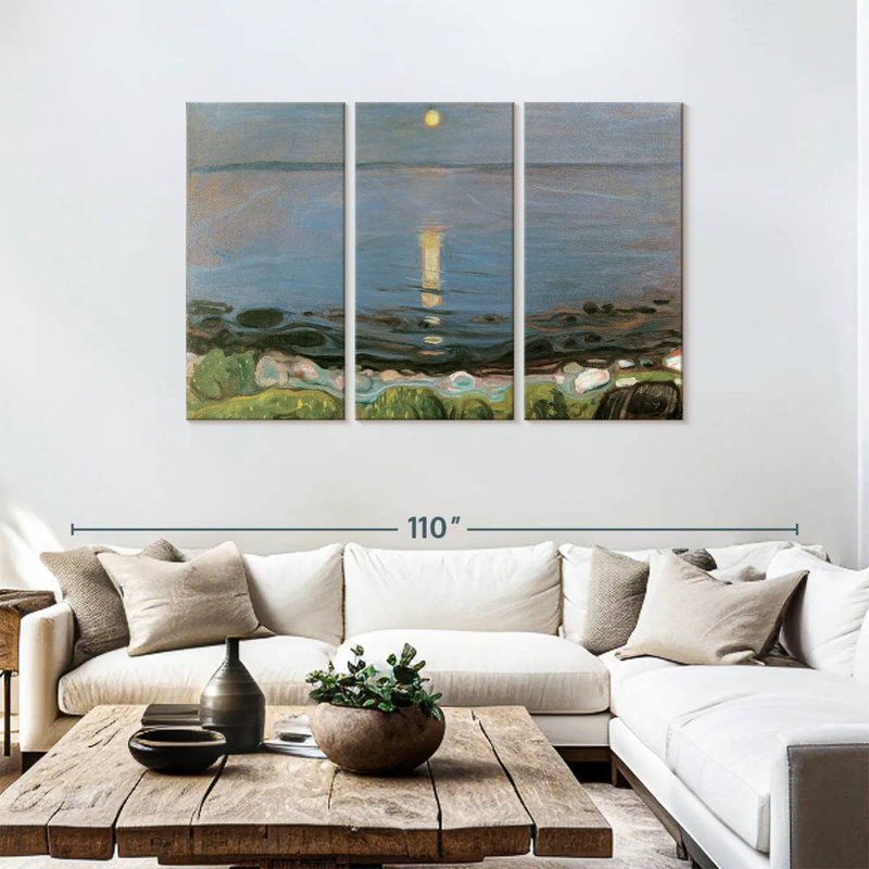 Avery Summer Night By The Beach, H 48 po x l 74 po