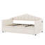 Lit de jour rembourré avec lit gigogne escamotable à hauteur réglable et port de charge USB et Type-C, structure de lit de jour avec 2 poches latérales-1033399290