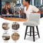 Tabourets de bar et de comptoir Loriell avec structure en bois massif-1010717046-1010717036-1010717047