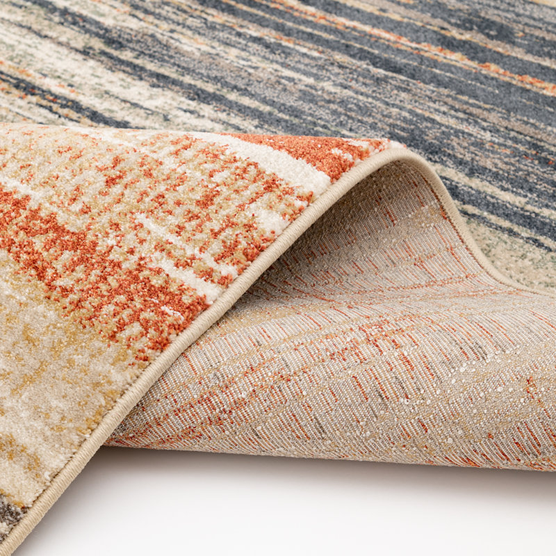 Bungalow Rose Orion Harpily Beige/Multi Abstract Indoor Polypropylene Area Rug, Rectangle 7'10" x 9'10"