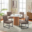 Ensemble de 4 chaises de salle à manger rembourrées en polyester rayé H 19,9 po (ensemble de 4)