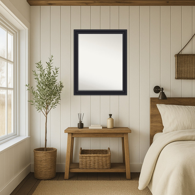 Miroir mural Dalat, Noir, 25,75 po x 31,75 po