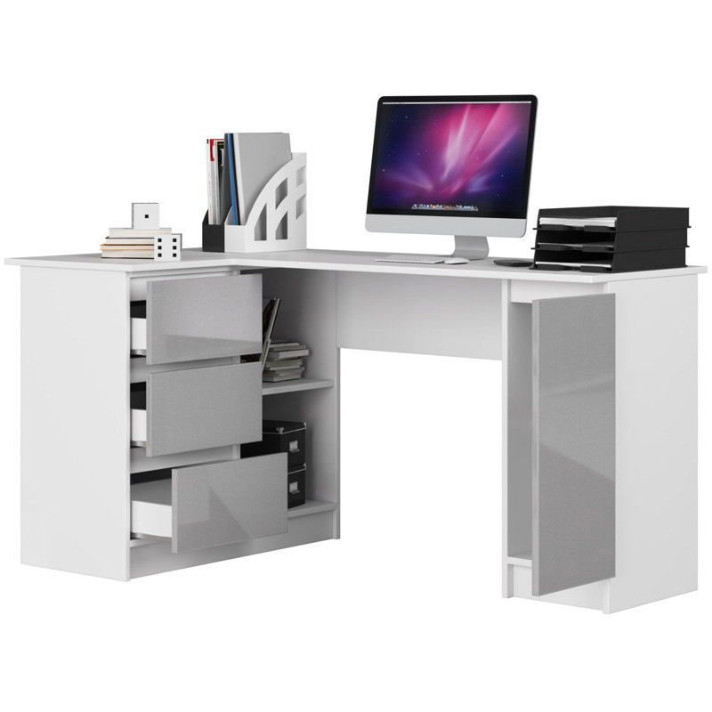 Bohun L-Shaped, Left Hand Facing, Light Grey/White