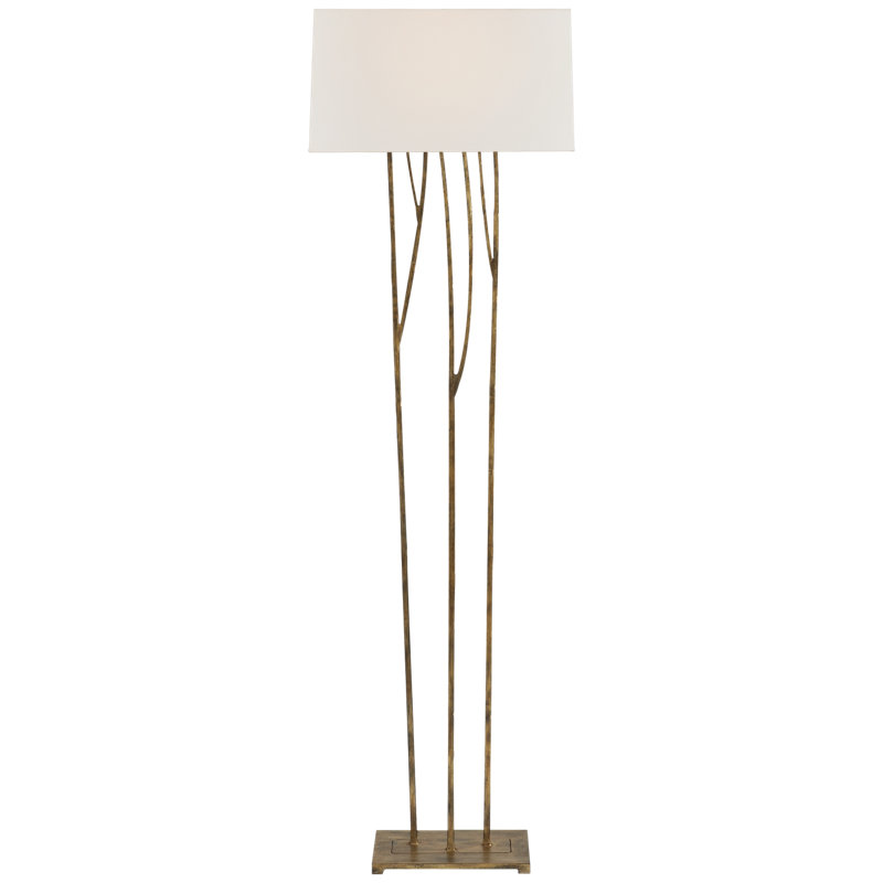 Ian K. Fowler Aspen Floor Lamp, Gilded Iron, Fabric