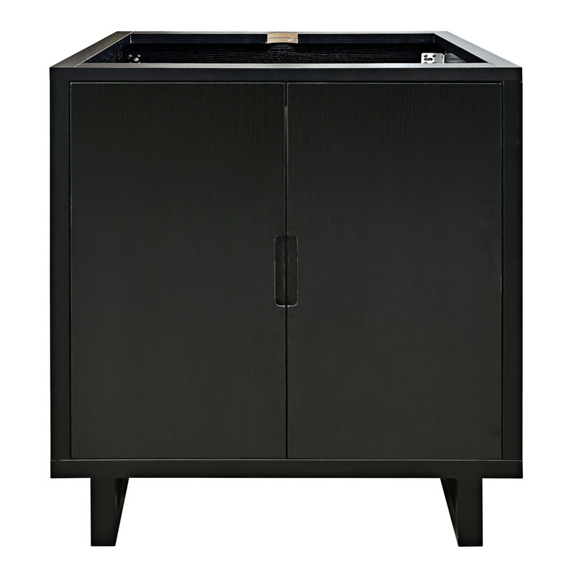 18.10'' Single Bathroom Vanity Base Only, Black