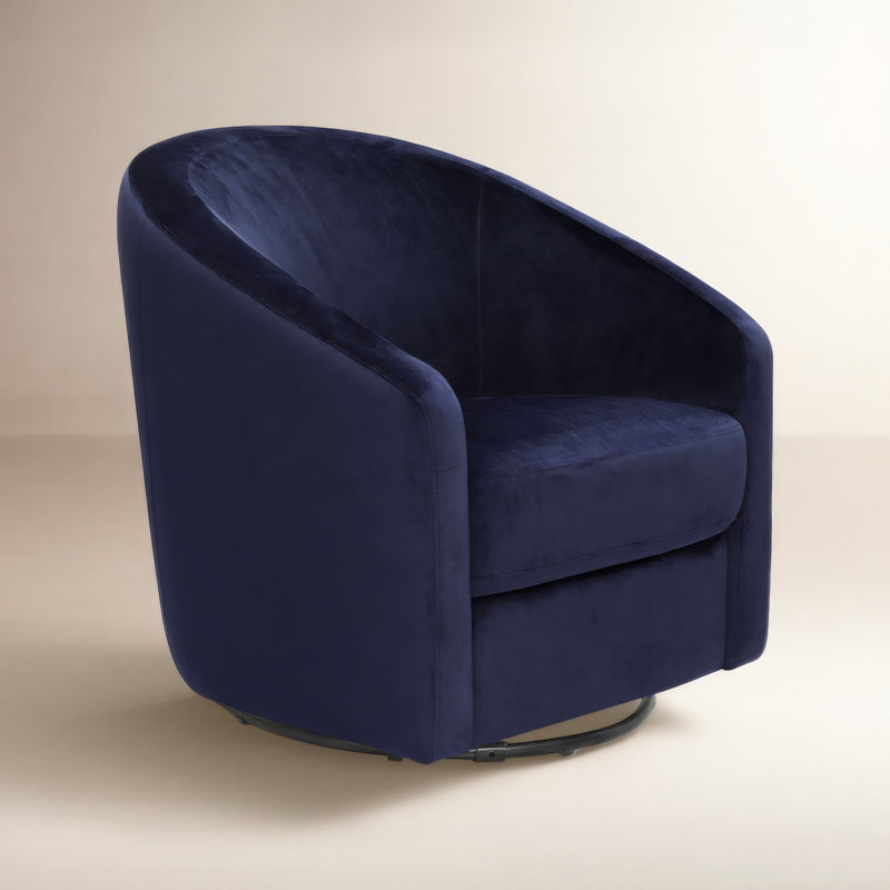 Madison Swivel Glider, Cream Boucle, Black