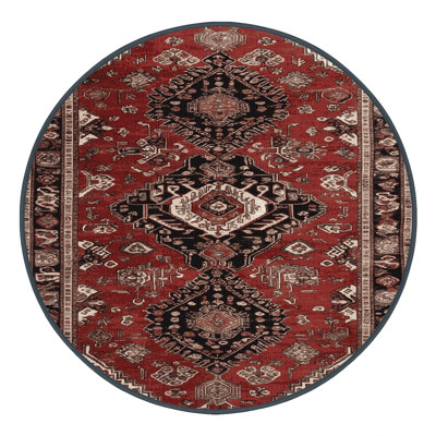 Machine Washable Turkish Brown Area Rug