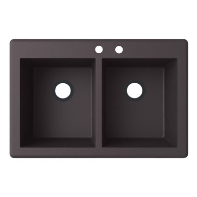 33'' L Double Bowl Quartz Kitchen Sink