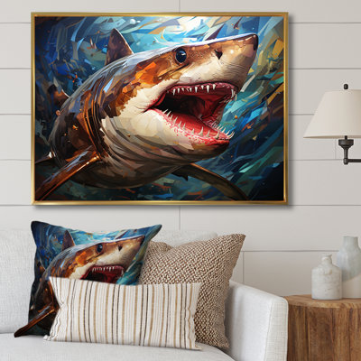 " Blue Shark Predators Glare Geometric II "