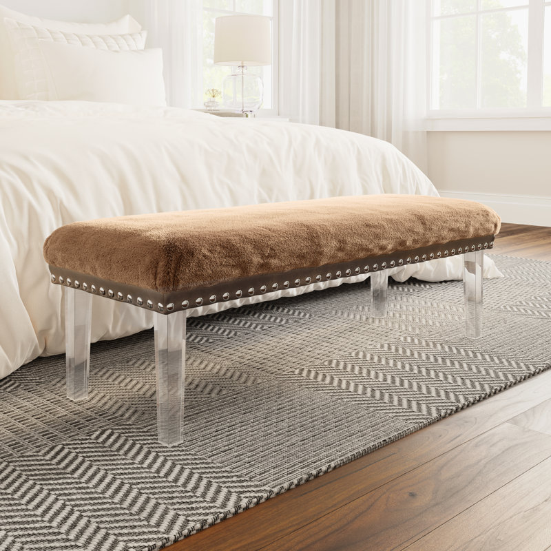 Banc rembourré Koree, Brun