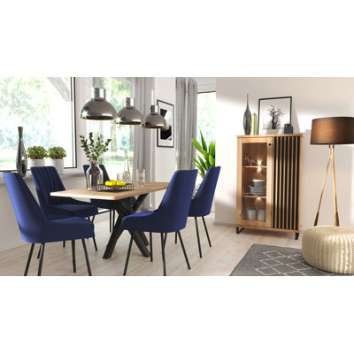 CALI Extendable Metal Base Dining Table