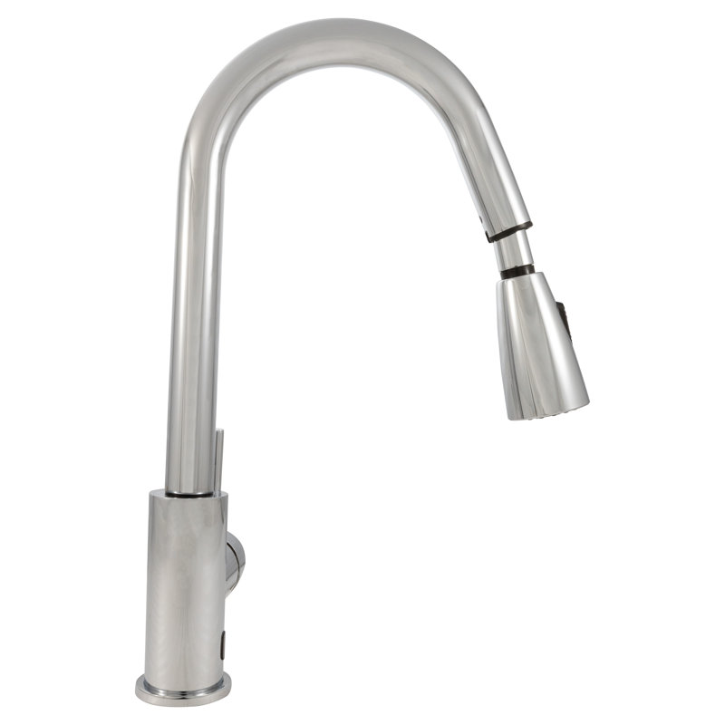 FlowCurve 1.5 in Centerset Touch Free Sensor Kitchen Faucet without Deckplate in Polished Chrome